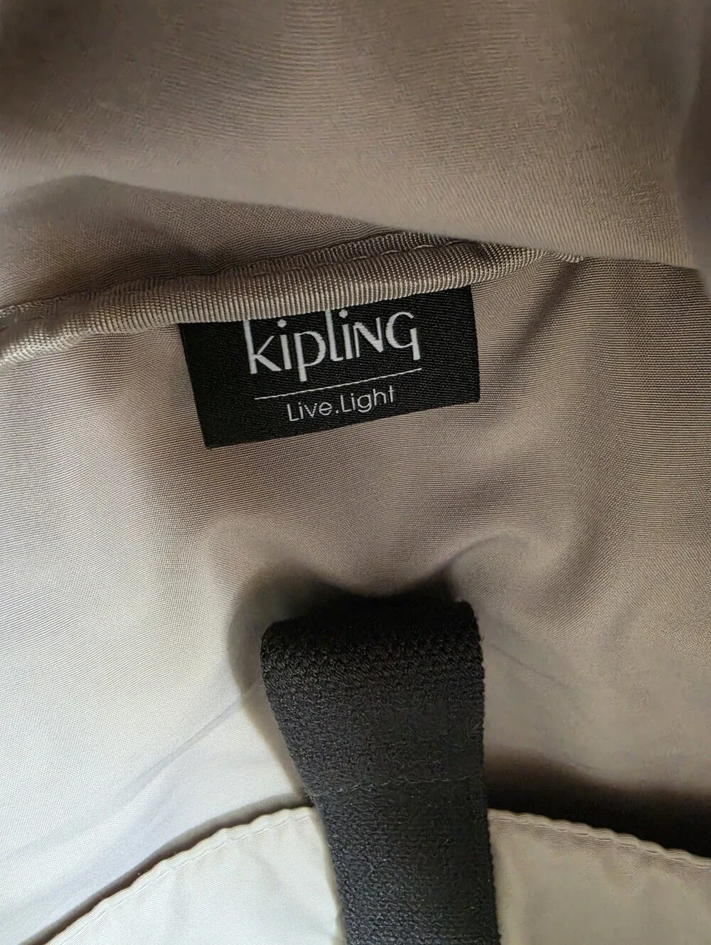 Kipling Black Nylon Synthetic Live Light Backpack Holds Laptop / Note Book